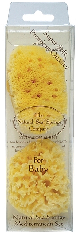 Shower Sponge Set, 7.62 cm - Hydrea London Baby Honeycomb Sea Sponge — photo N1