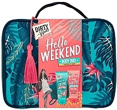 Fragrances, Perfumes, Cosmetics Set - Dirty Works Hello Weekend Pamperbag (b/wash/200ml + b/butter/200ml + bag)