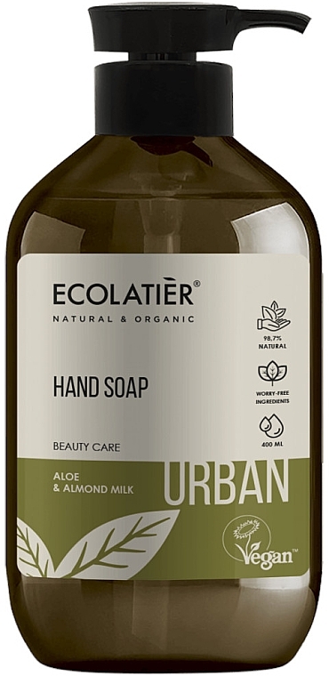 Hand Liquid Soap "Aloe and Almond Milk" - Ecolatier Urban Liquid Soap — photo N1