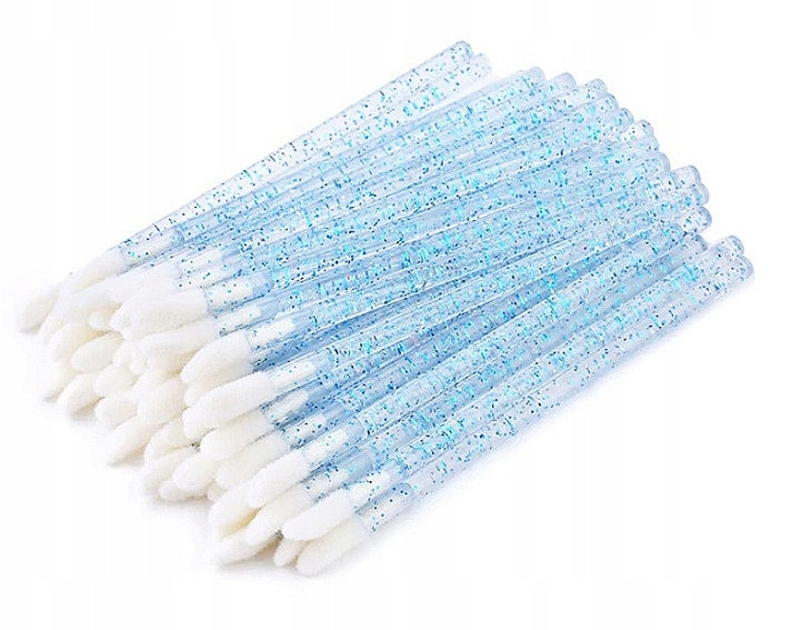 Velour Lash, Brow & Lip Applicators with Glitter, blue - Lewer — photo N1