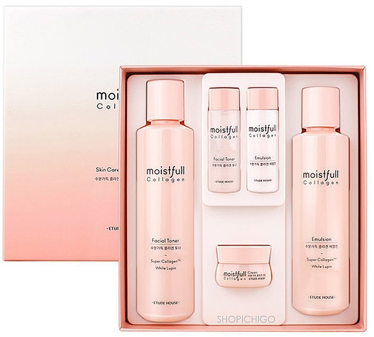 Set, 5 products - Etude Moistfull Collagen Set — photo N1