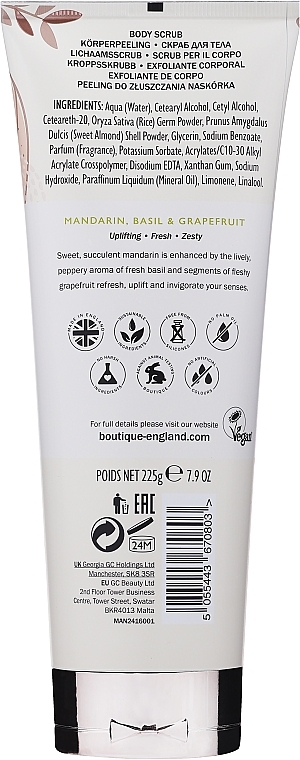 Body Scrub - Grace Cole Boutique Mandarin, Basil & Grapefruit Body Scrub — photo N2