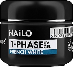 Nail Gel Polish - Silcare Nailo 1-Phase Gel UV French White — photo N1