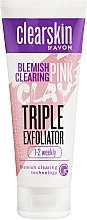 Fragrances, Perfumes, Cosmetics Pink Clay Face Peeling Scrub for Problem Skin - Avon Clearskin Blemish Clearing Pink Clay Triple Exfoliator