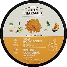 Fragrances, Perfumes, Cosmetics Sugar Body Scrub with Turmeric & Pumpkin Oil - Green Pharmacy