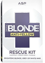 Fragrances, Perfumes, Cosmetics Set - Affinage Salon Professional System Blonde Anti-Yellow Rescue Kit (sh/275ml + cond/275ml + mask/150ml)