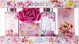 Fragrances, Perfumes, Cosmetics Set - Spa Moments English Garden (sh/gel/2x100ml + salt/50g + soap/50g + sponge)