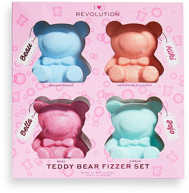 Set 'Teddy Bear' - I Heart Revolution Teddy Bear Fizzer Set (fizzer/4x50g) — photo N1