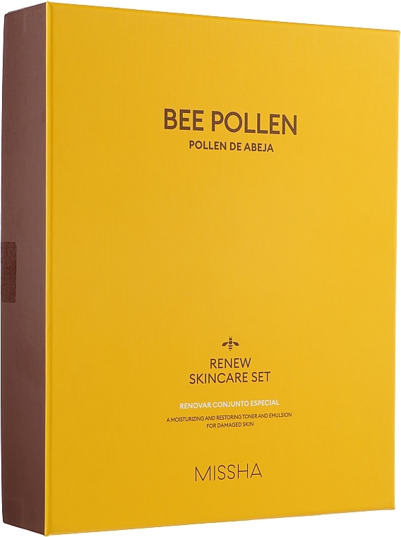 Set - Missha Bee Pollen Renew Skincare Set (ton/150ml + emulsion/130ml + mini/ton/30ml + mini/emulsion/30ml) — photo N1