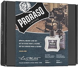 Beard Care Set - Proraso Azur Lime (shm/200ml + balm/100ml) — photo N2