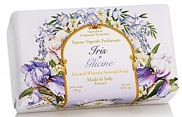 Natural Soap "Iris and Wisteria" - Saponificio Artigianale Fiorentino Iris And Wisteria Soap — photo N1
