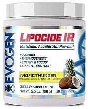 Fragrances, Perfumes, Cosmetics Fat Burn Booster Dietary Supplement 'Tropical Storm' - Evogen Lipocide IR Tropic Thunder Metabolic Accelerator Powder