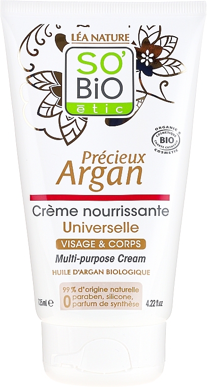 Precious Argan Multi-Purpose Cream - So'Bio Etic Argan Plaisirs d'Orient Cream — photo N2