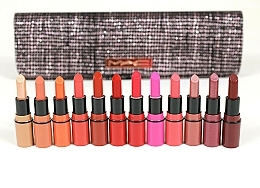 Fragrances, Perfumes, Cosmetics Set - M.A.C Taste Of Stardom Mini Lipstick Kit (lipstick/12x1.8g + bag)