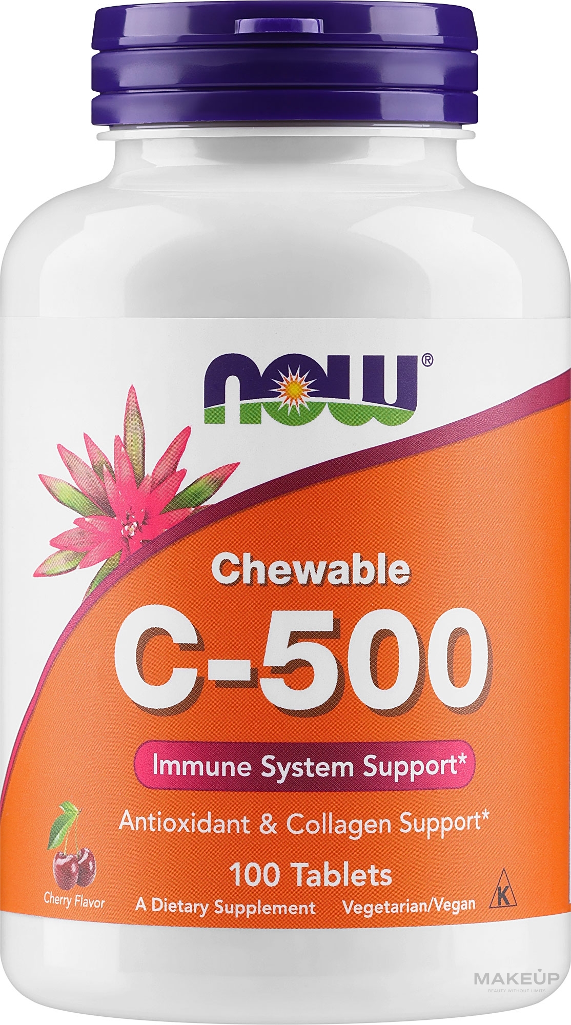 Chewable Cherry-Berry C-500 Tablets - Now Foods C-500 Chewable Cherry-Berry Tablets — photo 100 ЊВ.