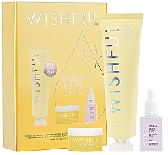 Fragrances, Perfumes, Cosmetics Beauty Set - Wishful Hydrate And Glow Trio (cr/10 ml + ser/10 ml + scrub/100 ml)