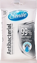 Fragrances, Perfumes, Cosmetics Alcohol Wet Wipes, 15 pcs - Smile Ukraine Antibacterial