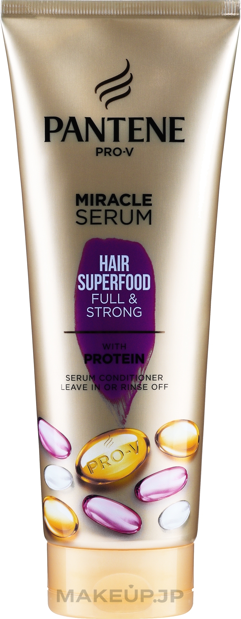 Damaged Hair Conditioner - Pantene Pro-V Miracle Serum Hair Superfood Full & Strong With Protein Serum Conditioner — photo 200 ml