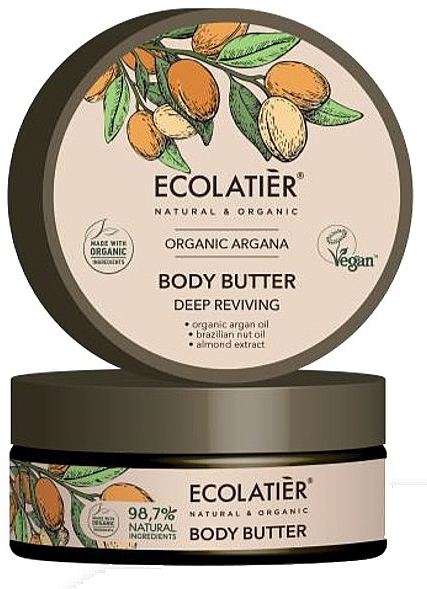 Body Cream Butter “Deep Reviving” - Ecolatier Organic Argana Body Butter — photo N1