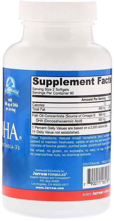 Dietary Supplement "Omega-3" - Jarrow Formulas Max DHA — photo N7