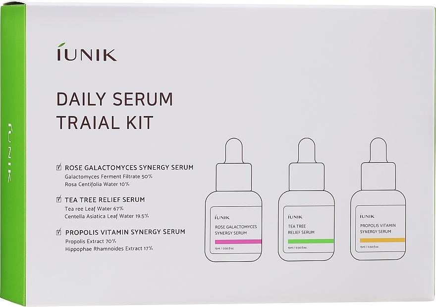 Set - iUNIK Daily Serum Trial Kit (ser/3x15ml) — photo N1