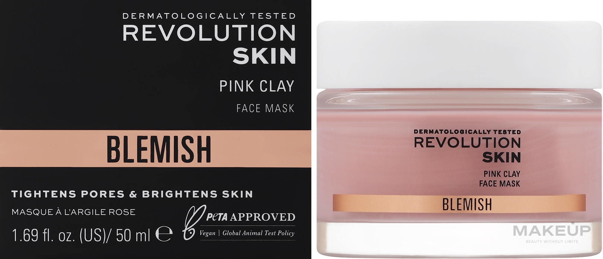 Detox Face Mask - Makeup Revolution Skincare Pink Clay Detoxifying Face Mask — photo 50 ml