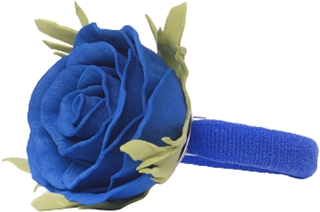 Dark Blue Rose Elastic Hair Band Small - Katya Snezhkova — photo N2