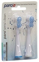 Fragrances, Perfumes, Cosmetics Sonic Toothbrush Heads, blue + white - Paro Swiss Sonic Dual Clean