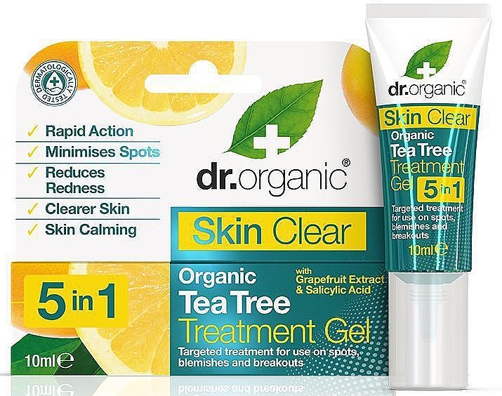 Healing Tea Tree Gel 5in1 - Dr. Organic Skin Clear 5in1 Treatment Gel — photo N1
