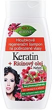 Deep Regeneration Shampoo for Damaged Hair - Bione Cosmetics Keratin + Castor Oil — photo N1