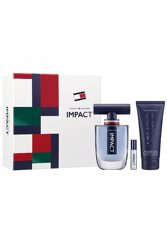 Tommy Hilfiger Impact - Set (edt/100ml + sh/g/100ml + edt/4ml) — photo N1