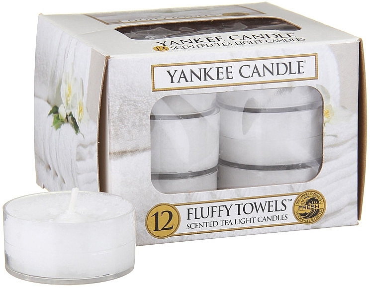 Tea Light Candles - Yankee Candle Scented Tea Light Candles Fluffy Towels — photo N1
