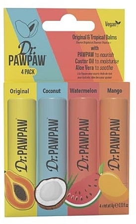 Set - Dr. PAWPAW Original & Tropical Balms (lip/balm/4g*4) — photo N1