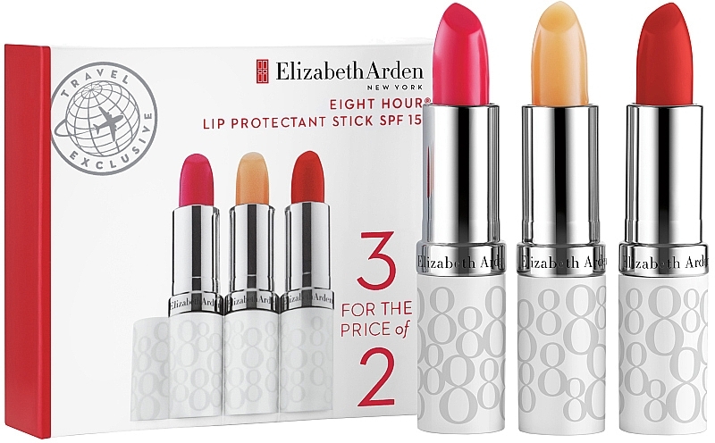 Set - Elizabeth Arden Eight Hour Cream Lip Protectant Stick (lip/stick/3x3.7g) — photo N2