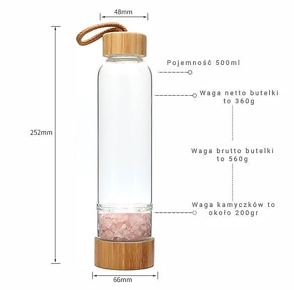 Rose Quartz Water Bottle - He — photo N5