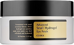 Fragrances, Perfumes, Cosmetics Hydrogel Eye Patch with Snail Mucin - Cosrx Advanced Snail Hydrogel Eye Patch