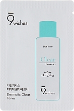 Fragrances, Perfumes, Cosmetics Soothing Face Tonic - 9Wishes Dermatic Clear Toner (sample)