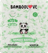 Bamboo Diapers, L (9-14 kg), 21 pcs - Bamboolove — photo N1