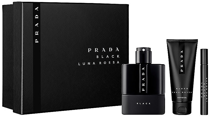 Prada Luna Rossa Black - Set (edp/100ml + edp/mini/10ml + sh/gel/100ml) — photo N1