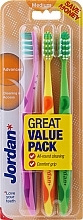 Fragrances, Perfumes, Cosmetics Toothbrush Medium, green, purple, orange - Jordan Advanced Medium Toothbrush