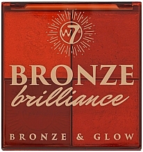 Bronzer & Highlighter Palette - W7 Bronze Brilliance Bronze & Glow Palette — photo N13