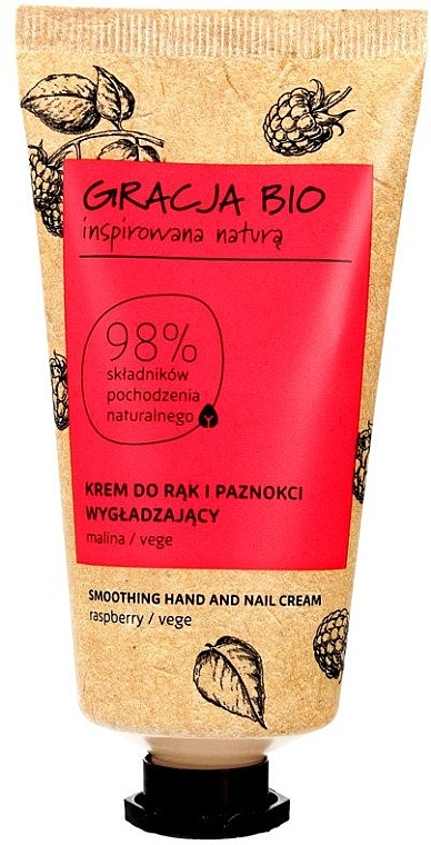 Smoothing Hand Cream with Raspberry Extract - Gracja Bio Raspberry Hand And Nail Cream — photo N1