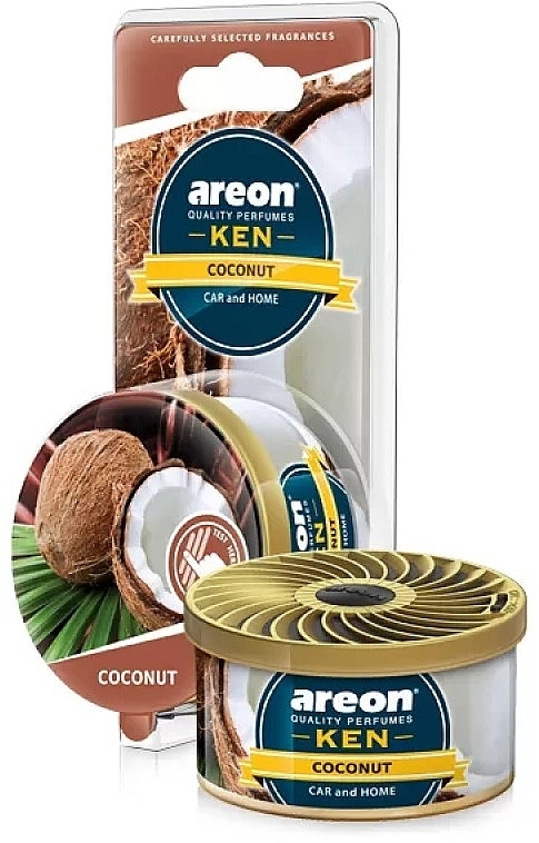 Coconut Air Freshener - Areon Gel Ken Blister Coconut — photo N1