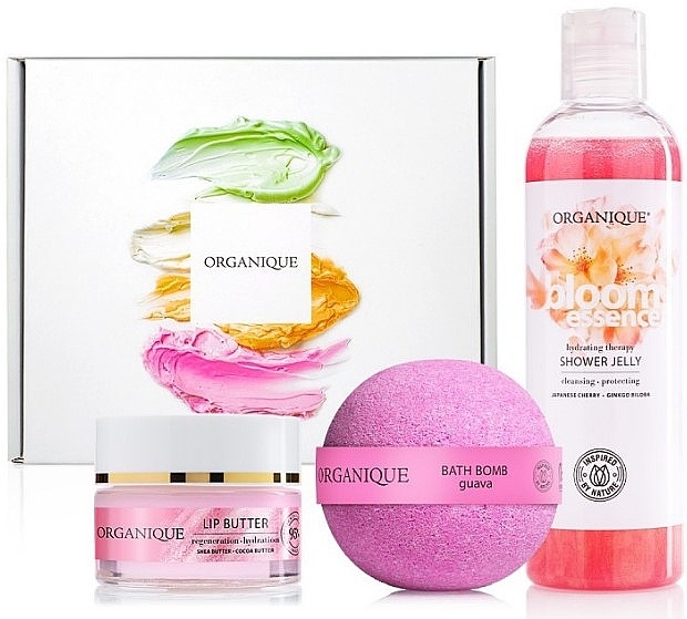 Smiling Gift Set - Organique (h/gel/250ml + lip/scr/15ml + bath/bomb/170g) — photo N1