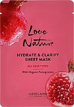 Cleansing Pomegranate Sheet Mask - Oriflame Love Nature Hydrate & Clarify Sheet Mask — photo N1