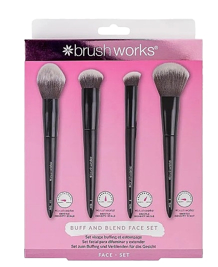 メイクブラシセット、4本 - Brushworks Buff and Blend Face Set — photo N1