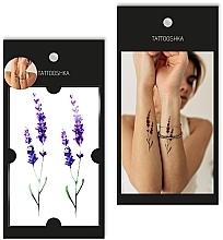 Fragrances, Perfumes, Cosmetics Temporary Tattoo "Two Lavenders" - Tattooshka