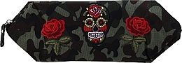 Makeup Bag "Camouflage", 95887, rose & skull - Top Choice — photo N1