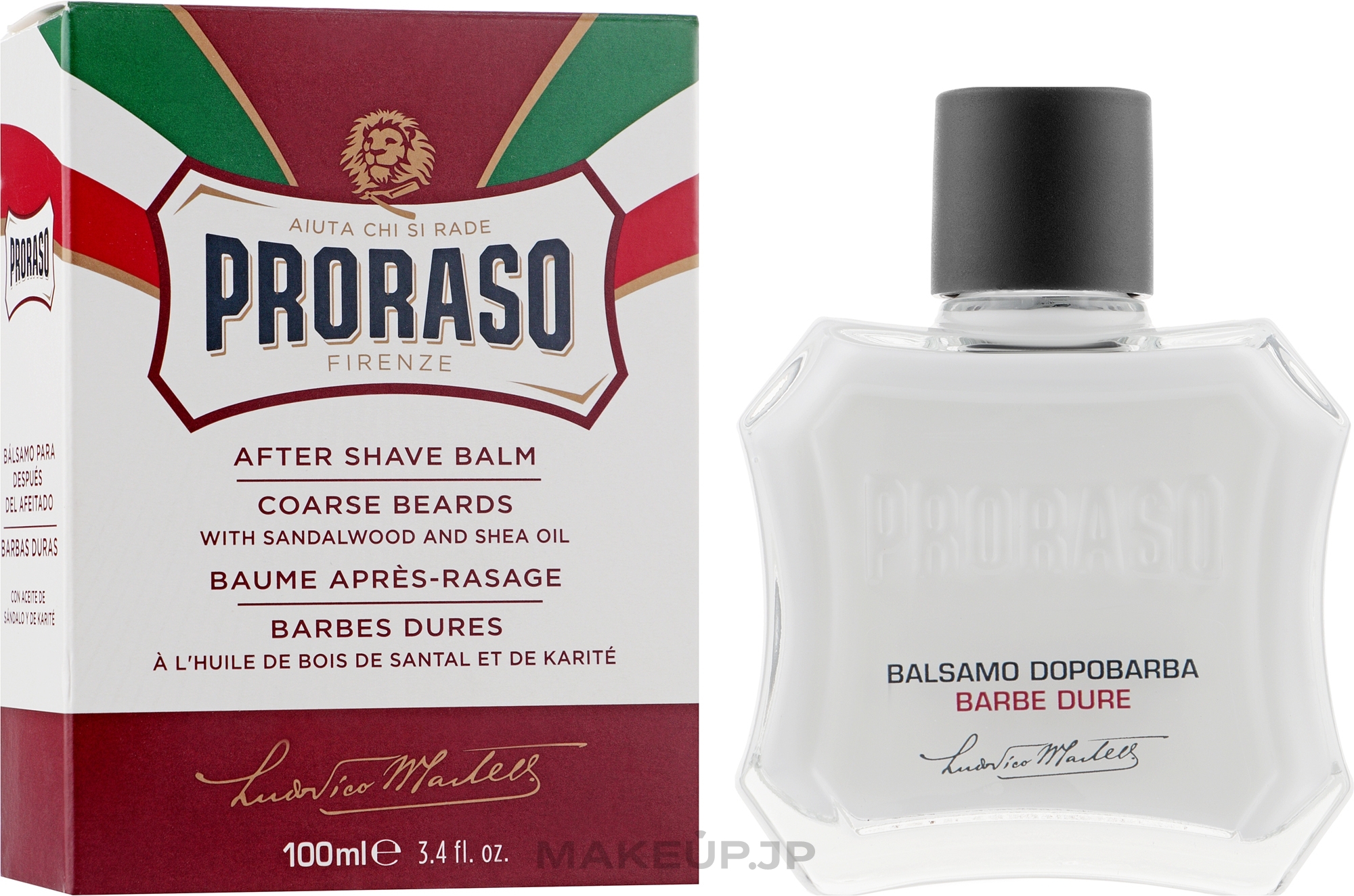 After Shave Balm - Proraso After Shave Balm Coarse Beards Sandalwood And Shea Oil — photo 100 ml