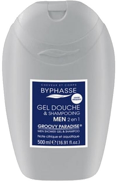 Shower Gel & Shampoo 2 in 1 - Byphasse Men Shower Gel-Shampoo 2in1 Groovy Paradise — photo N1